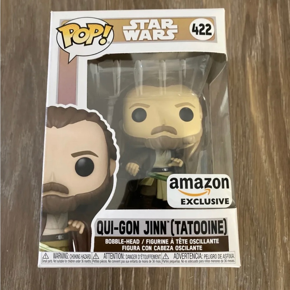 Funko Pop! Star Wars The Phantom Menace Qui-Gon Jinn Tatooine #422 Disney 2021